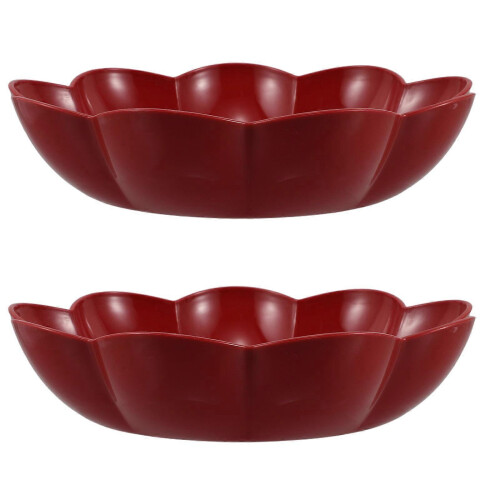 New Home Use Candy Tray Serving Platter for Appetizers 2Pcs Red