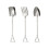 3PCS Coffee Spoon Fruit Fork Set Watermelons Ice Cream Spoons Tool Kitchen and Restaurant Use Silver 1