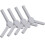 4 Pack Non-slip Foldable Silicone Trivets, Heat-resistant Folding Pad Pad Collapsible Cross Grey 1