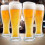 New 4 Pack Nucleated Pilsner Glasses for Drinking Bliss 16 oz 3