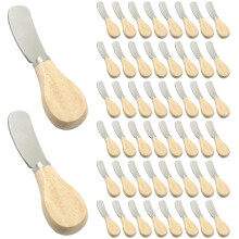 Nouveau lot de 50 couteaux Ă tartiner en acier inoxydable pour fromage et beurre, pour sandwichs et charcuterie