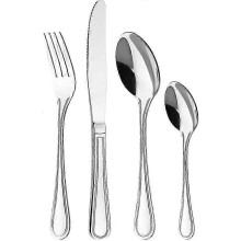 Ensemble de 16 couverts pour 4 personnes, acier inoxydable 18/0, design ergonomique, compatible lave-vaisselle, finition polie