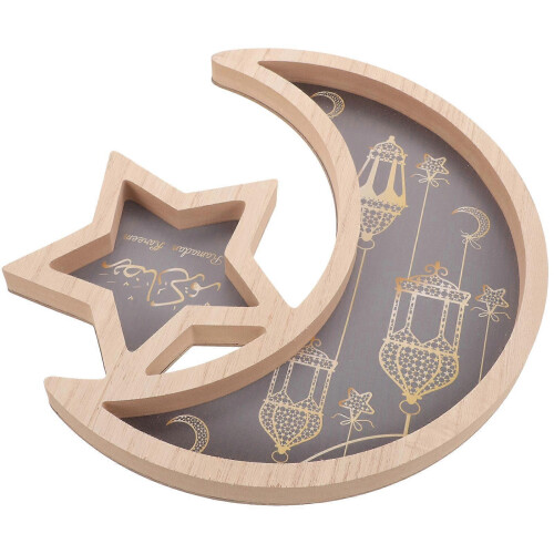 Moon Star Serving Trays Density Board Classic Eid Assorted Color 30.00X28.30X2.00CM Food 1Pack