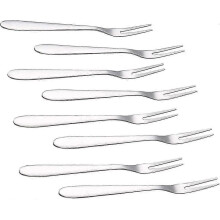 Stainless Steel Two Prong Mini Fork Dessert Pastry Forks Fruit Forks Fine Small Two Prong Cake Fork