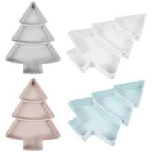 New Christmas Snack Plate Party Dessert Tray with 8Pcs for Decorative Food Serving