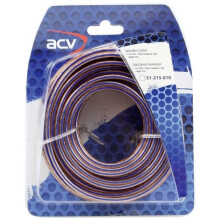 Luidsprekerkabel - ACV - 2x1,50 mm² 10 m - Transparant/blauw - HiFi auto - Draadgebonden