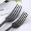 Flatware Steel Dinner Knife, Dinner Dessert Dinner Spoon, Tea Spoon, Things (black, 5 Pieces) 4