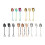 3PCS Coffee Spoon Fruit Fork Set Watermelons Ice Cream Spoons Tool Kitchen and Restaurant Use Silver 3