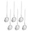 New Silver Stainless Steel Spoon Set for Kitchen Use 6Pcs 5
