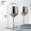 New Elegant Stainless Steel Wine Glasses Silver - Robust & Unbreakable 2
