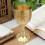 Brasses High Stem Goblet Chalice Symbols Special Event Display Multicolor five star pattern 5