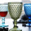 4pcs Colored Glass Goblets Weddings Parties Embossed Pattern Glasswares Beverage Drinking Cup E 2