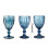 4pcs Colored Glass Goblets Weddings Parties Embossed Pattern Glasswares Beverage Drinking Cup E 3