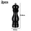 Salt Pepper Grinder Set,manual Pepper Mills Adjustable Refillable Spice Grinders black 7 inch 2