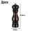 Salt Pepper Grinder Set,manual Pepper Mills Adjustable Refillable Spice Grinders brown 7 inch 2
