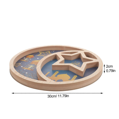 Moon Star Serving Trays Density Board Classic Eid Assorted Color 30.00X28.30X2.00CM Food 1Pack 1