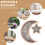 Moon Star Serving Trays Density Board Classic Eid Assorted Color 30.00X28.30X2.00CM Food 1Pack 5