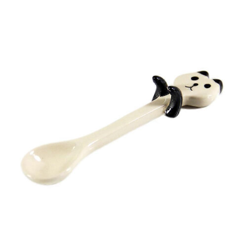 New Cartoon Animal Spoon Ceramic Mini for Kitchen Use White Color 1