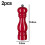 Salt Pepper Grinder Set,manual Pepper Mills Adjustable Refillable Spice Grinders red 5 inch 2