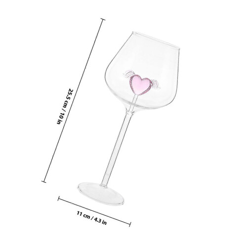 New Romantic Love Glass Cup for Drinking Portable Glass Goblet 1