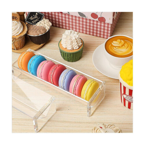 New 4 Pieces Clear Rectangular Cracker Holder Acrylic Serving Tray Food Display Stands For Party 1