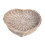 New Whitewash Heart Shaped Wicker Tray Large 4