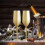 2 neue Sets Champagnerflöten aus Edelstahl, 200 ml, Gold 4