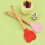 New Silicone spoon set with heart-shaped wooden handle 4
