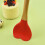 New Silicone spoon set with heart-shaped wooden handle 5