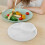 New Reusable 3 Compartment Divided Plates for Fat Reduction White Dinner Plates 4