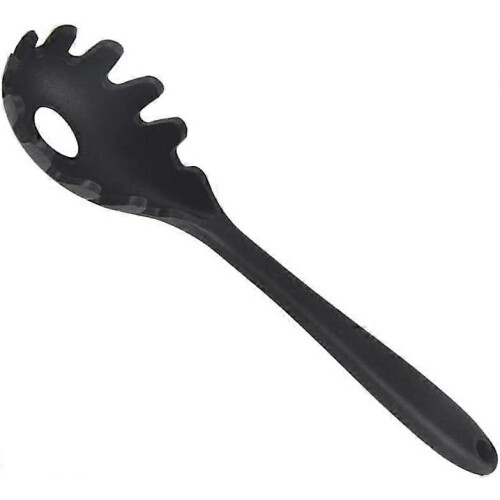 New Silicone Spaghetti Fork Spaghetti Spoon (Black) (1pcs) 1