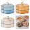 Floral 2 Layer Candy Bowl Fruit Serving Tray Plastic Storage Container Parties Daily Use Tea color 2