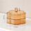 Floral 2 Layer Candy Bowl Fruit Serving Tray Plastic Storage Container Parties Daily Use Tea color 4