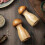 New Adjustable Wood Salt & Pepper Mill Grinder For Kitchen Use 2Pcs 5