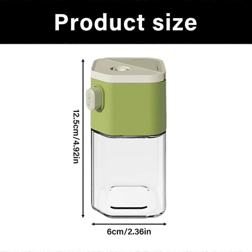 Kitchen Salt Pepper Portion Control Moisture Proof Clear Glass Spices Jar Cooking Tool Yellow 2