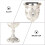 New Silver Alloy White Wine Goblets for Party with Retro Flower Pattern 2Pcs 5