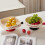 Premium Homes Decors Piece Snacks Serving Dish Lid Drain Base PP Round fruit Round fruit plate 5