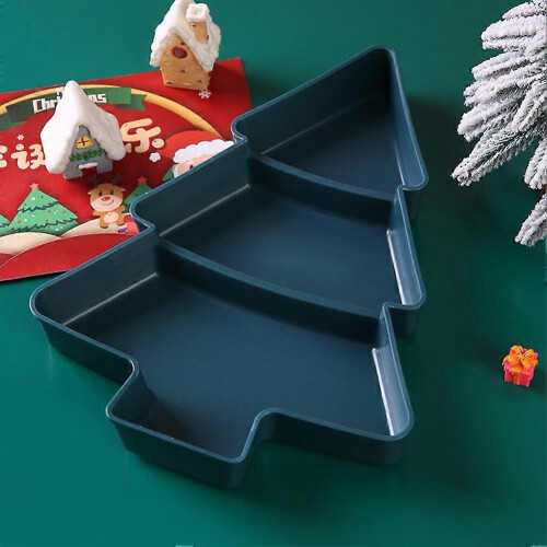 Suitable Christmas Party Christmas Tree Divided Fruit Tray Christmas Tree Shaped Plate Tree Tray C 1