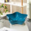 Dessert Bowls - Fruit Tray Coffee Table Dried Fruit Box Divided Melon Candy Snack Box Blue 2Pcs 5