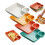 4Pcs Chips Dip Plates, Plastic Serving Platter Set Plate Dipping Saucer, Divided Snack Dishes 2