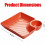 4Pcs Chips Dip Plates, Plastic Serving Platter Set Plate Dipping Saucer, Divided Snack Dishes 3