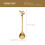 New 6pcs Long Handle Iced Tea Spoons Creative Golden Leaf Cocktail Stirring Spoons 2