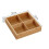 New Divided Wooden Tray Multi Compartments Serving Tray 4 Compartments 2