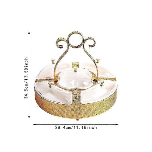 New Divided Serving Tray Snack Platter with Lid for Entertaining Multifunctional 1