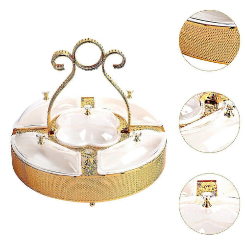 New Divided Serving Tray Snack Platter with Lid for Entertaining Multifunctional 2
