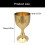 Brasses High Stem Goblet Chalice Symbols Special Event Display Multicolor five star pattern 3
