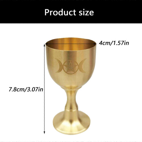 Brasses High Stem Goblet Chalice Symbols Special Event Display Multicolor five star pattern 2