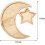 New 2 Sets Ramadan Wooden Tray Moon Star Tableware Eid Mubarak Serving Tableware 2