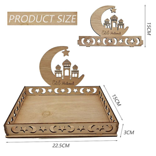 New Ramadan Wooden Tray Eid Plates Ramadan Decorations Serving Tableware 03 1