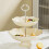 Space Saving Double Layer Fruit Tray Fruit Display Plate Dining Food Tray Kitchen Dining Room Black 5